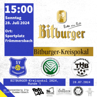 BITBURGER-Kreispokal 2024, Runde 1