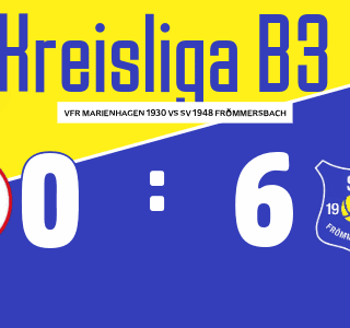 Kreisliga B 3: Blau-Gelbes Feuerwerk in Wiehl – Frömmersbach fegt Marienhagen II mit 6:0 vom Platz