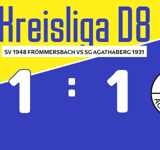 Kreisliga D8: SV Frömmersbach II – SG Agathaberg II 1:1 (0:0)Später Ausgleich kostet den Dreier – Frömmersbach II mit Punkteteilung