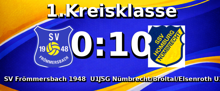 SV Frömmersbach 1948 e.V.  U12 - JSG Nümbrecht/Bröltal/Elsenroth U12 I 0:10