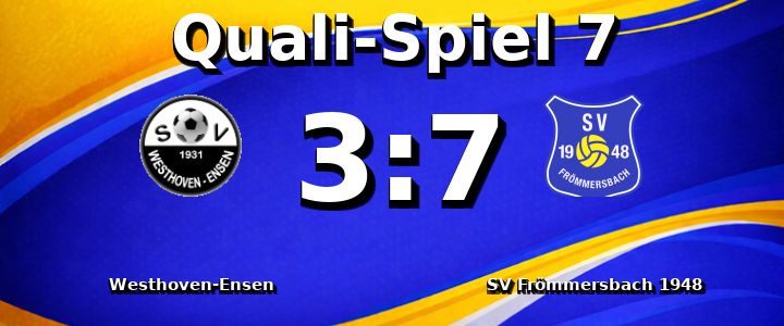 Westhoven-Ensen - SV Frömmersbach 1948 e.V. 3:7