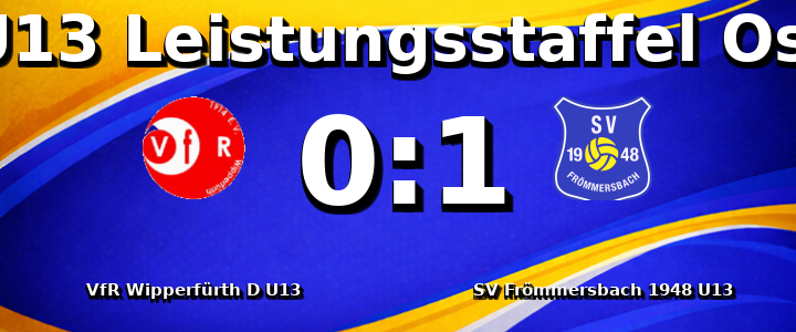 VfR Wipperfürth D U13 - SV Frömmersbach 1948 e.V. U13 0:1