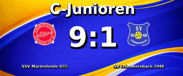 SSV Marienheide U15 - SV Frömmersbach 1948 e.V. 9:1
